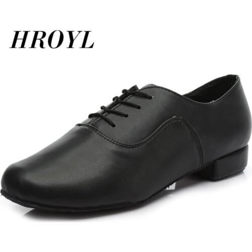 HROYL NEW Dance Shoes For Men Low Heel latin dance Shoes Ballroom Dance Shoes Men Salsa Dance Shoes Wholesale and Retail