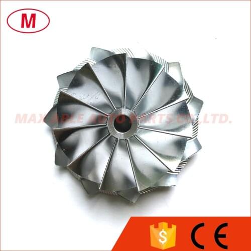 T25 445436-0007 47.19/60.13mm 11+0 blades Performance Turbo Billet compressor wheel/Aluminum 2618/Milling wheel for turbocharger