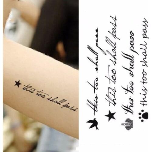 Waterproof Temporary Tattoo Sticker on body sexy fly bird with English letters for girl tatto stickers flash tatoo fake tattoos