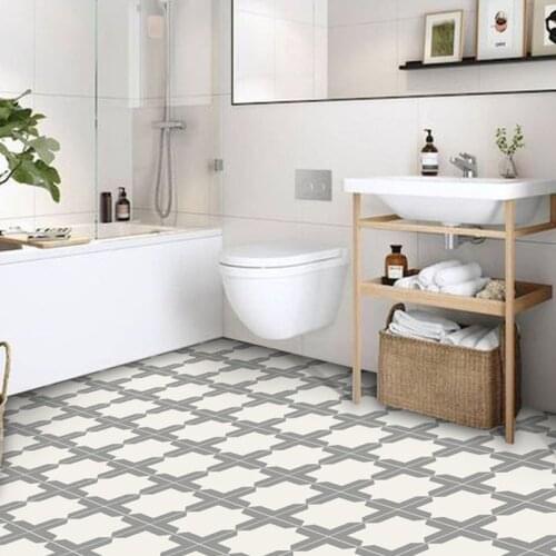 10pcs Waterproof Non Slip Floor Stickers Self Adhesive Marble Wallpapers Bathroom Wall Sticker Decals DIY Wall Ground Decor