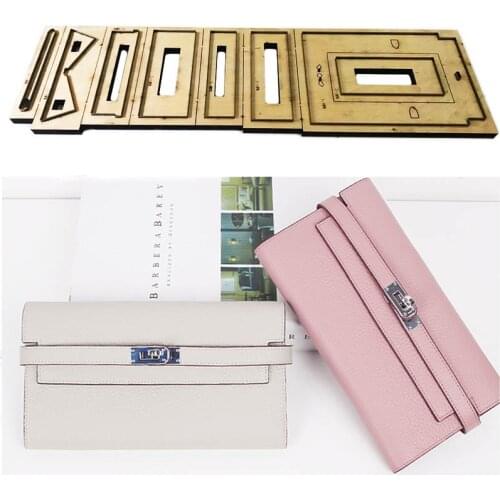 Japan Steel Blade Wooden Die Cutter Women Zipper Wallet Leather Template Craft Punch Hand Tool Cut Knife Mould 200x102x28mm