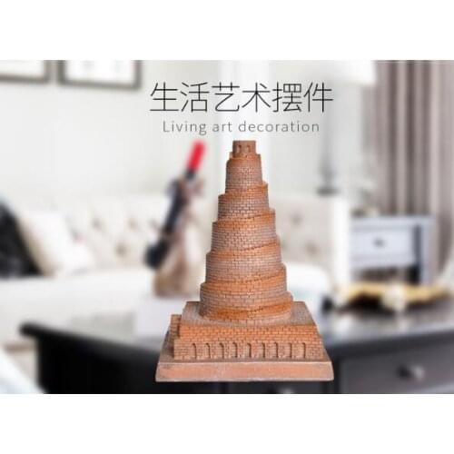 Hot Sale Tower of Babel, Iraq Creative Resin Crafts World Famous Landmark Model Tourism Souvenir Gifts Collection Home Decor
