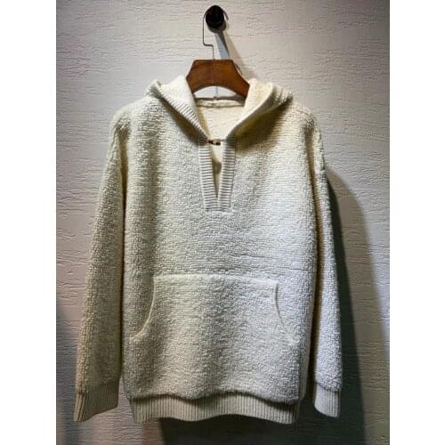 New ladies fashion 2021 long sleeve sexy casual solid color pure hooded cashmere sweater 1015