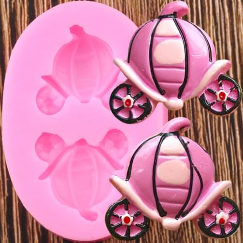Cinderella Carriages Silicone Molds Soap Resin Clay Mold DIY Baking Fondant Cake Decorating Tools Candy Chocolate Gumpaste Mould