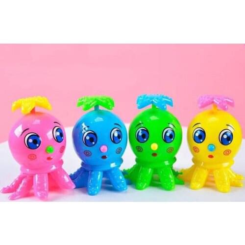 1PC Wind Up Toys Cute Octopus Clockwork Sidle Walking Kids Educational Toy For Children Baby Gifts Color By Random