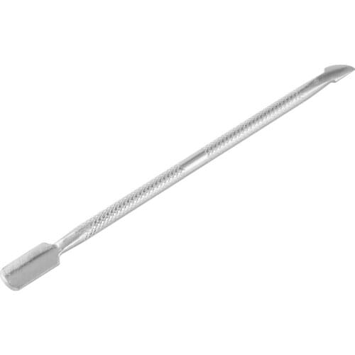 2pcs Stainless Steel Cuticle Nail Pusher Double Ended Spoon Callus Remover Nail Cleaner Manicure Pedicure Care Cleaning Rasper