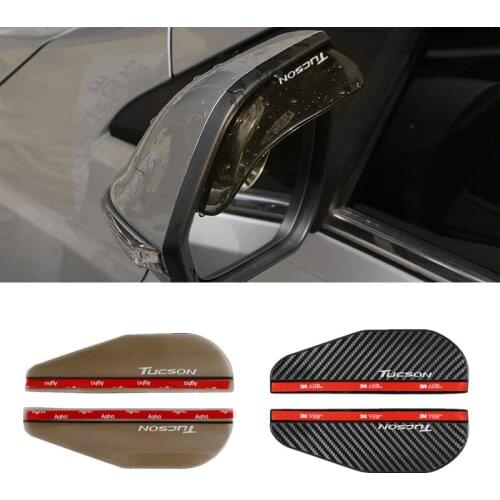 2pcs Car Rearview Mirror Rain Eyebrow Rain Shield Shade Protector Cover for Hyundai Tucson Accessories Car Styling