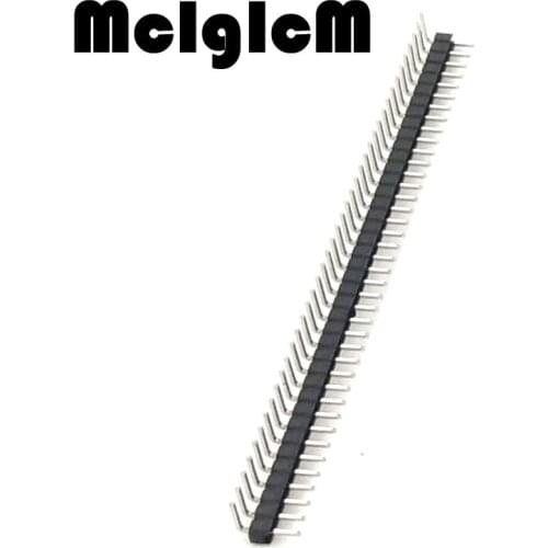 20pcs/lot 2mm 1*40 Pin Pitch Male Single Row Straight Pin Header Pin Connector 2.00mm 90 Degrees Right Angle Free Shipping