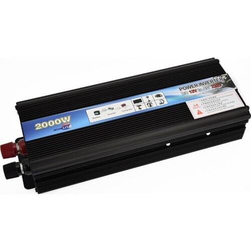 2000w Modified Sine Wave Inverter Charger DC 12v to AC 220v Car Power Inverter Converter with Connector