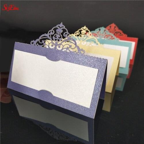50pcs Lace Name Place Cards Wedding Decoration Table Name Message Greeting Card Party Supplies Table Decor Baby Shower 5z