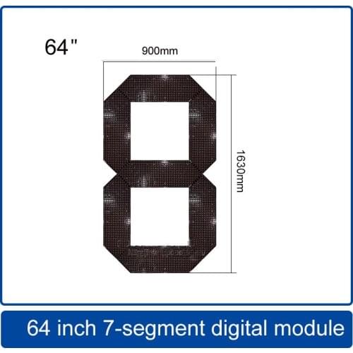 64 Inches 7-Segment of the Number Module,LED clock screen / Oil price screen / Scoreboard,Outdoor highlight waterproof
