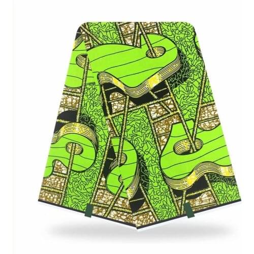 African Wax Printed Cotton Fabric Prints 100%Soft High Quality Ankara Nigerian Sewing Material Dye For Clothes 6 Yards S-P 6-29