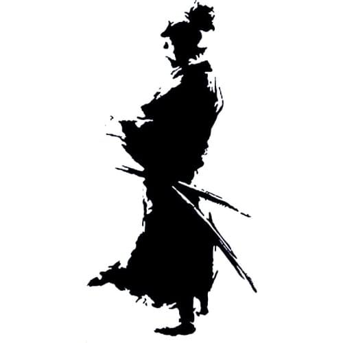 Amurai Design Ninja Oriental Sword Fashion Vinyl Car Sticker Decals Black/Silver Accessories,23cm*12cm