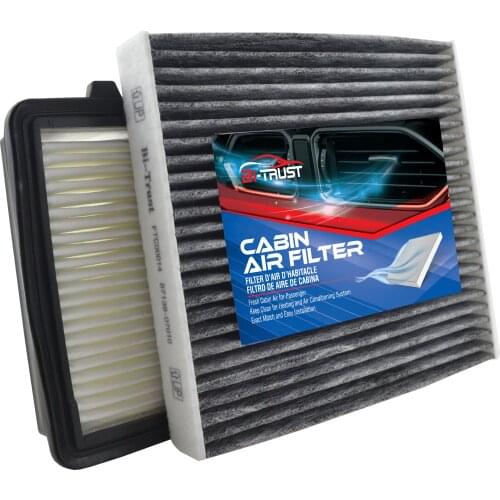 Bi-Trust Combo Set Engine & Carbon Cabin Air Filter for Honda Insight 2010-2014 80292-TBA-A11 CA1072