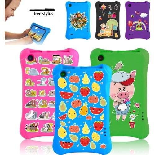 Tablet Case for Amazon Fire 7 5th/7th/9th Gen Tablet -Kids Safe Shockproof Cover Case EVA Foam Multicolor Cartoon Pattern Series