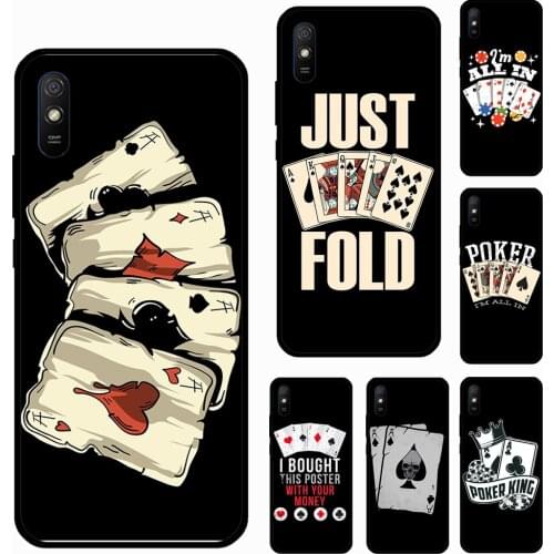 Poker Cards For Xiaomi Redmi Note 10 Pro 9S 8T Note8 Note9 Pro Case For Redmi 9 9A 8A 7A 9C 9T Cover