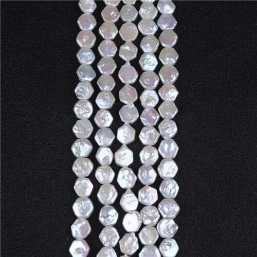 Daking jewelry hot sale 12mm hexagon shape pearl strands