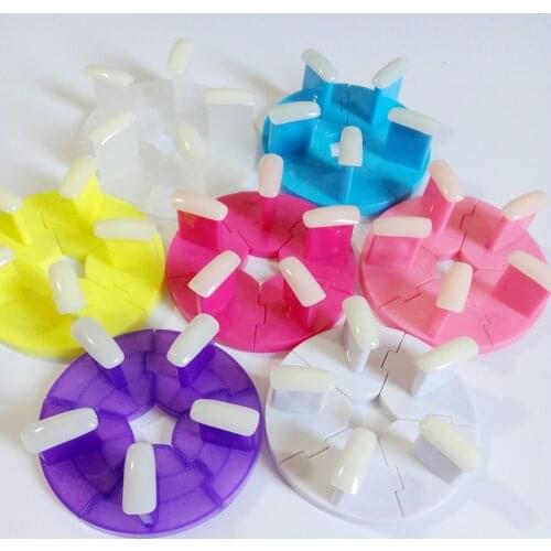 7 Colors Nail Training Frame Display Stands Nails Holder Removable Practice False Nails Tips Manicure Tools