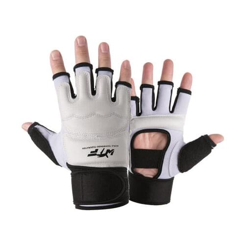 Kids adults Professional Half fivers Gloves foot protector MMA PU Leather Muay Thai Free Fight Sandbag Training open-palm glove