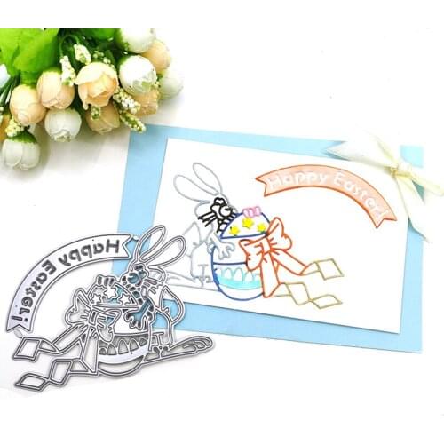 Julyarts Happy Easter Dies Scrapbooking Nouveau Arrivage 2021 Cutting Dies For DIY Scrapbooking Embossing Paper Card