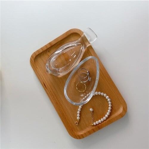 Ins Retro Amber Bird Glass Storage Jar Jewelry Storage Box Home Decoration Ring Necklace Earrings
