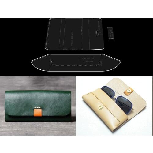 Handmade leather goods leather art diy glasses bag sunglasses box bag acrylic frame template version drawing pattern