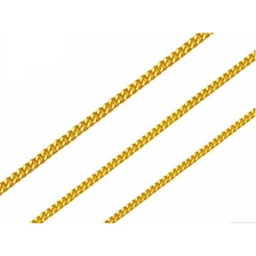 Hot Sale Pure 24K Yellow Gold horsewhip Chain Necklace/ 999 Gold elegant women Necklace 3g
