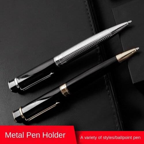Business metal ballpoint pen creative personality high-end rotating advertising office gift pen office writing ballpoint pen