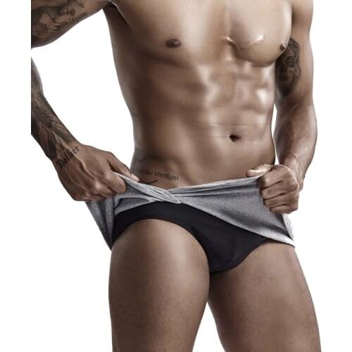 Sides Split Mens Running Shorts Cotton Sexy Sport Jogging Short Sweatpants Quick Dry Workout Training double layer Underpants