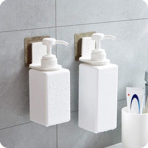 6 Pcs Soap Holder for Shower Wall Holder for Shampoo and Soap, Holder Hook and Gel Bottle Rack Self Adhesive Wall Mounted