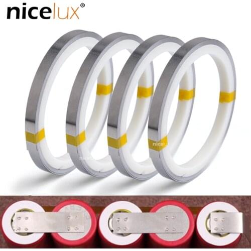 10meter Li-ion Battery Nickel Sheet Plate Nickel Plated Strip Connector 0.1mm Steel Belt Spot Weld Machine Battery Welder 18650