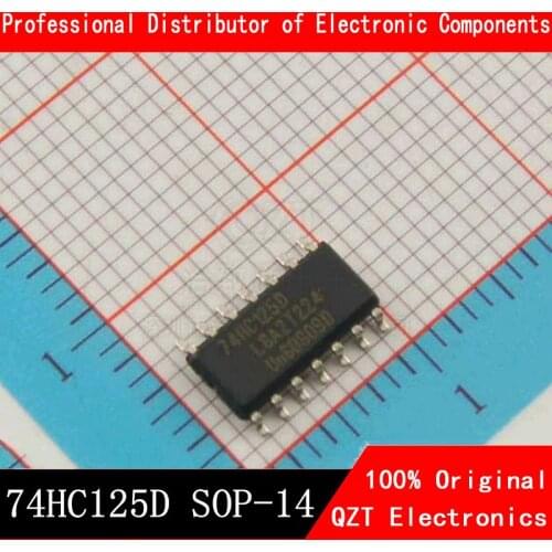 10PCS 74HC125D SOP14 74HC125 SOP SN74HC125DR SOP-14 SN74HC125 SMD new and original IC