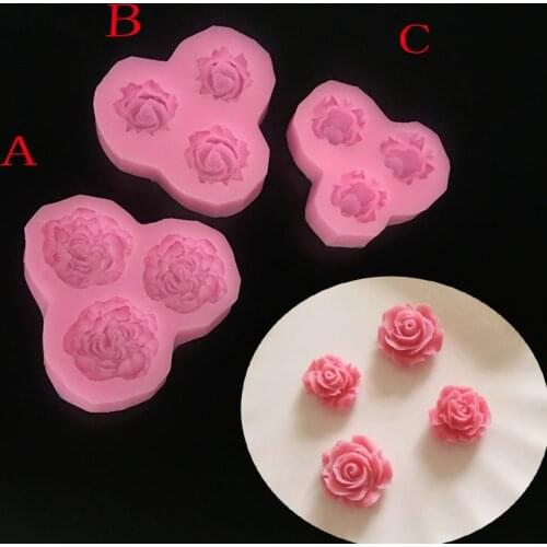 New Rose Collection Decorative Cake Silicone Mold Chocolate Fondant Baking Mold Popular Exquisite Kitchen Accessories