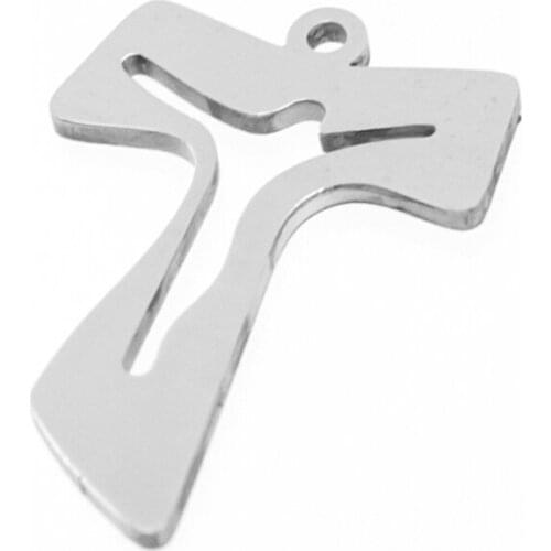 Cross jewelry stainless steel small 1inch Jesus in cross Pendant charms both sides mirror polished high quality wholesale 50pcs