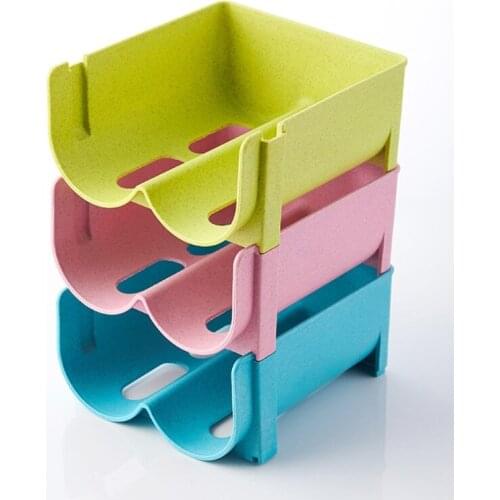 13MA Stackable Drinks Shelf Water Bottle Holder Healthy Material Drop-proof Dispenser Tool for Refrigerator Storage Wine Rack
