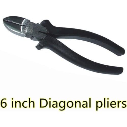 6 inch Diagonal pliers 6 inches of nickel and iron diagonal cutting pliers wire cutters Carbon Steel free shipping