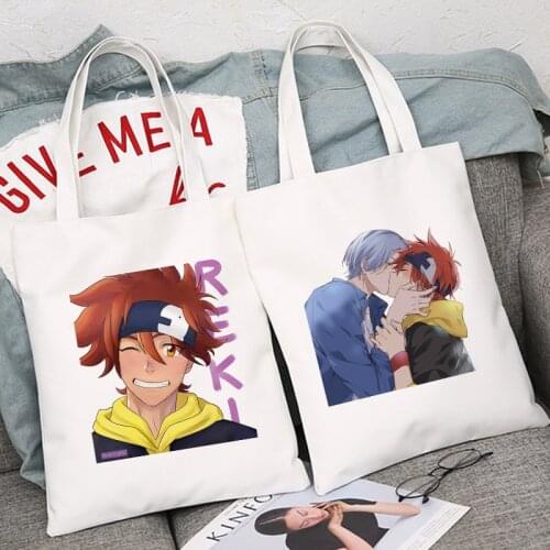 SK8 The Infinity Yaoi Anime Shopper Shopping Bags Tote Bag Handbags Shoulder Bag High Capacity Collapsible Cotton Eco