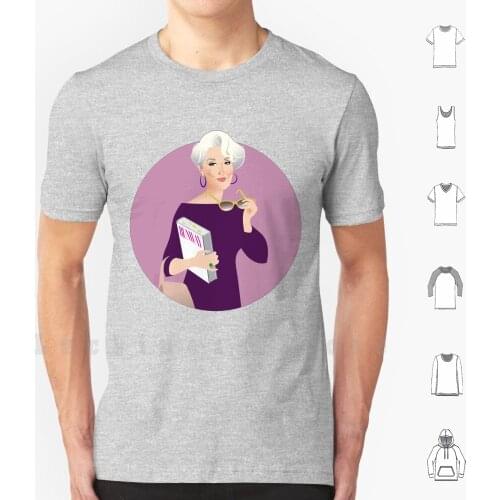 Runway T Shirt DIY Cotton Big Size S-6xl Meryl Streep Miranda Runway Devil Icon Fashion Alejandro Mogollo Art Alemogolloart
