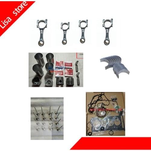 1kit Engine Kits with Pistons rings valves oil seal and gasket for Chinese SAIC ROEWE 350 MG3 MG5 1.5L engine parts