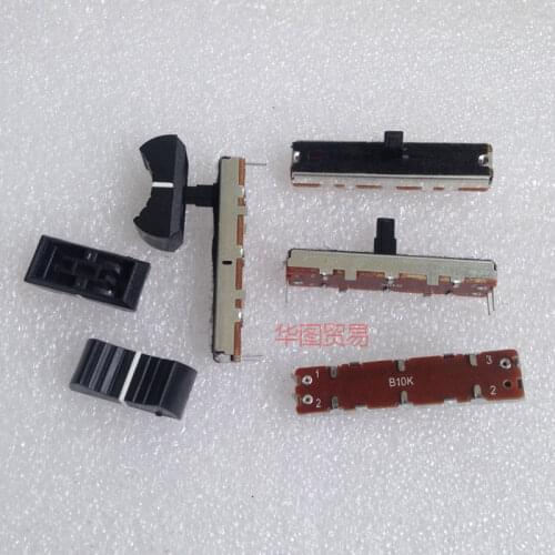 1pcs 100% new SC-302N length 45mm equalizing straight sliding potentiometer b10k handle length 10mm with dust film