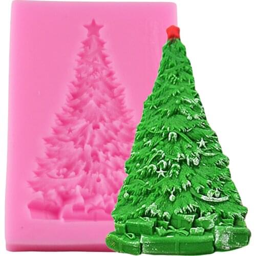 1pc Christmas Tree Silicone Mold Fondant Mold Cake Decorating Tools Chocolate Gumpaste Mold