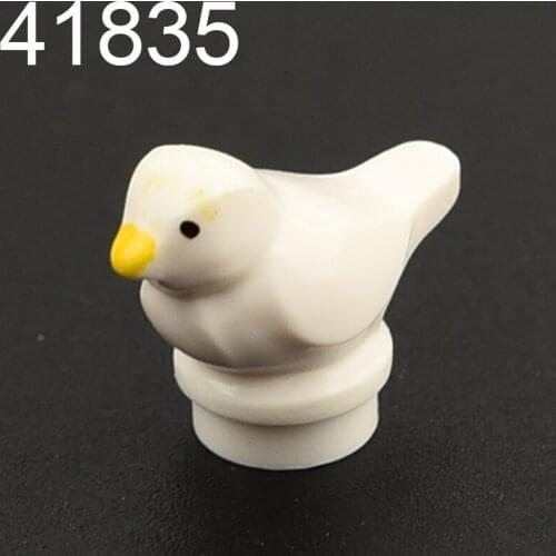 10pcs 41835 Animal, Bird, Bright Light Orange Beak, Black Eyes Building block accessories parts MOC DIY Education Toys Brick