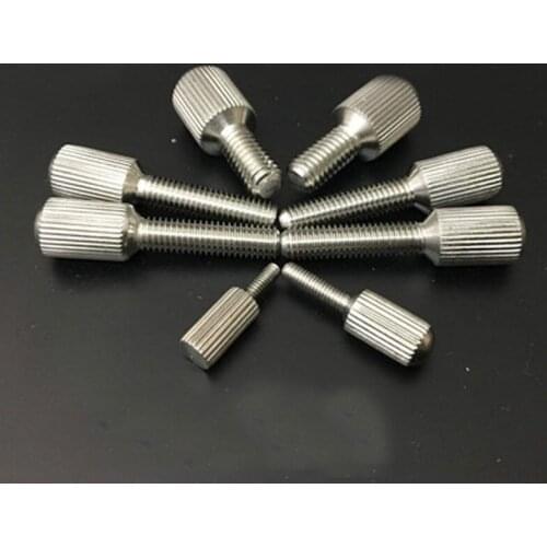 10Pcs M1.6 M2 M2.5 Stainless steel Small High head handle Knurled Screws Hand screw bolt 3mm-6mm Length