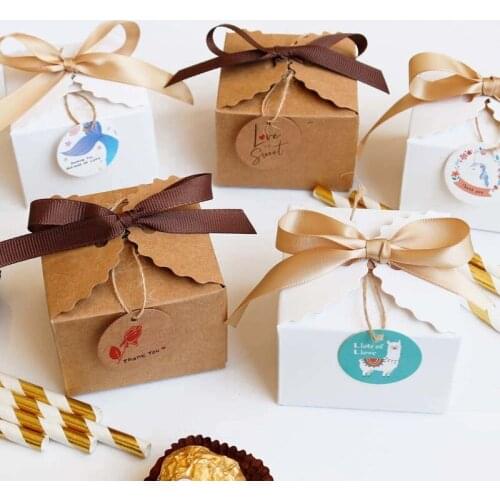 12sets Vintage Stationery Storage Bag Retro Kraft Rose Thank you Paper Box Cute Llama Mermaid Decoration Office School Supplies