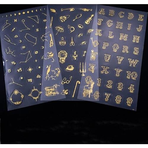 3 Sets Golden Sticker Crystal Drop Gel Material Connectors Charm DIY Findings UV Resin Jewelry Making