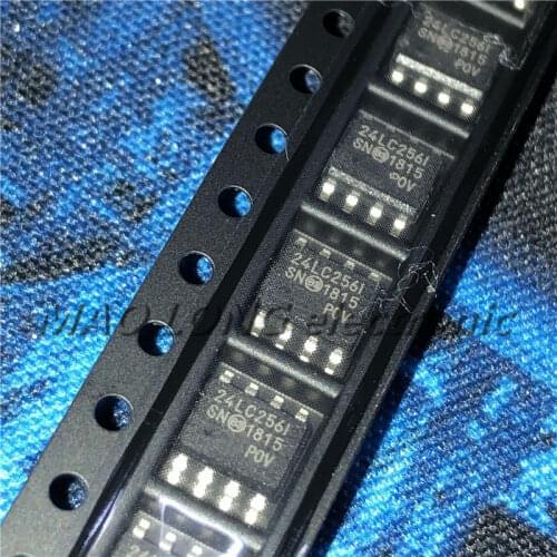 10PCS/LOT 24LC256-I/SN SOP 24LC256I SOP8 SMD 24LC256 SOP-8 In Stock Memory chip EEPROM 256Kb