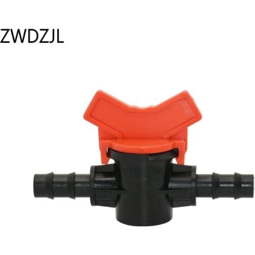 9/12 Garden tap 3/8 inch irrigation water valve 10mm Mini Valve waterstop connectors barb Drip adapter 15pcs