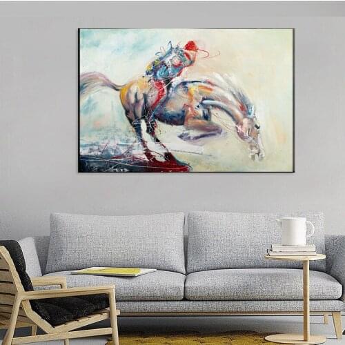 Abstract Horse Poster Wall Art Canvas Painting Modern Animal Picture HD Print For Living Room Home Decoration Cuadros No Frame