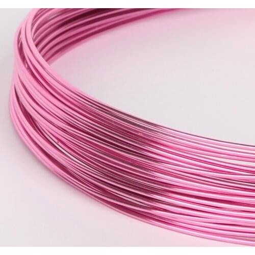 Dia 1/1.5/2/2.5mm Aluminum Round Soft Craft Wire Painted Fuchsia DIY Jewelry Anodized Versatile Floristry Findings Making