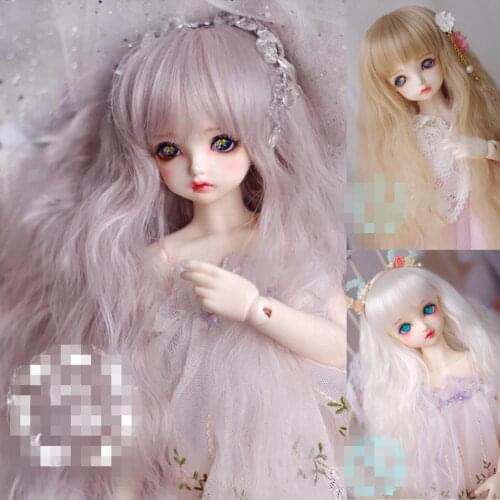 BJD Doll Wig suitable for 1-3 1-4 1-6 1-8size high-temperature silk long curly hair doll accessories